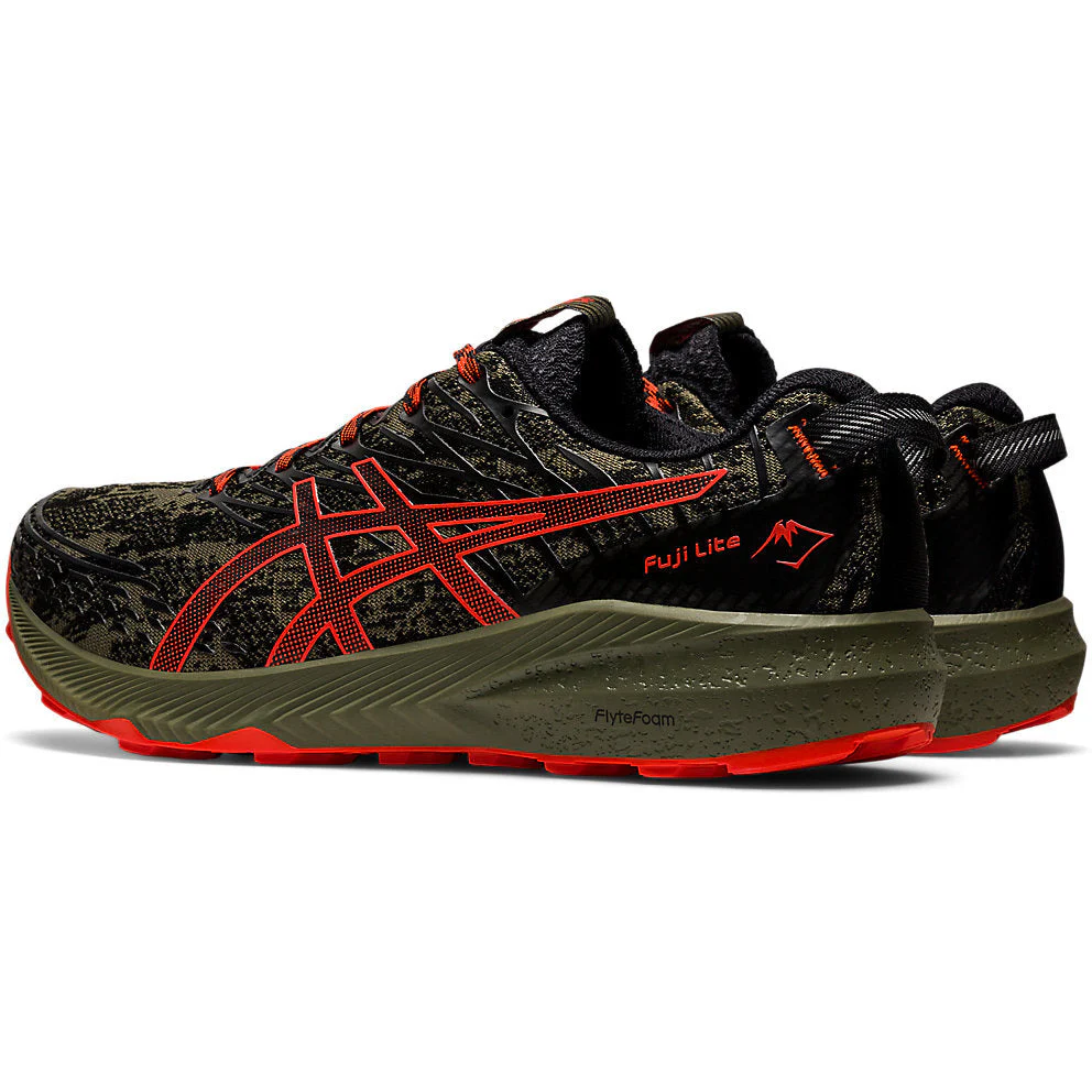 ASICS MENS FUJI LITE 3 | MANTLE GREEN/CHERRY TOMATO - Image 4