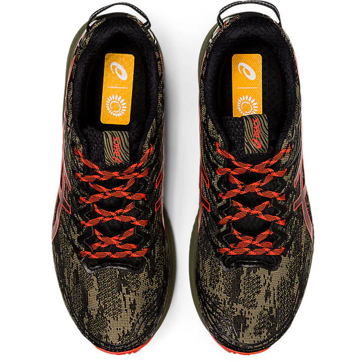 ASICS MENS FUJI LITE 3 | MANTLE GREEN/CHERRY TOMATO - Image 6