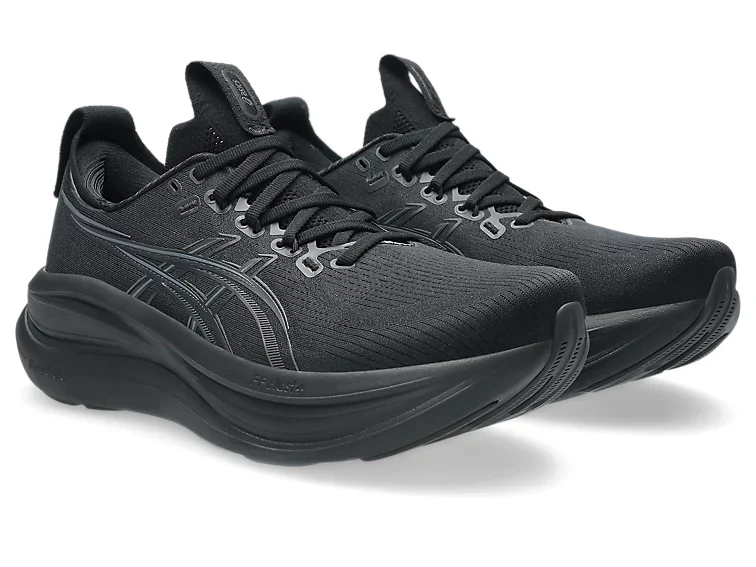 Asics Mens Gel-Nimbus 28 | Black/Graphite Grey - Image 3