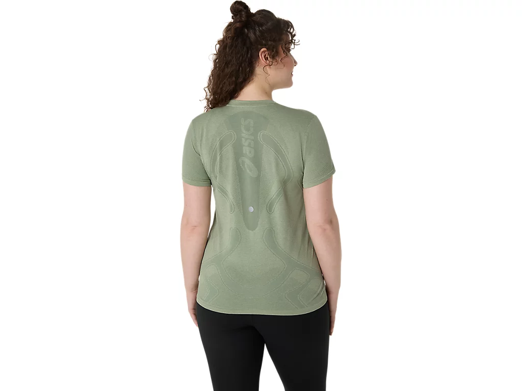 Asics Road Seamless SS Tee | Monument Blue/Whisper Green - Image 2