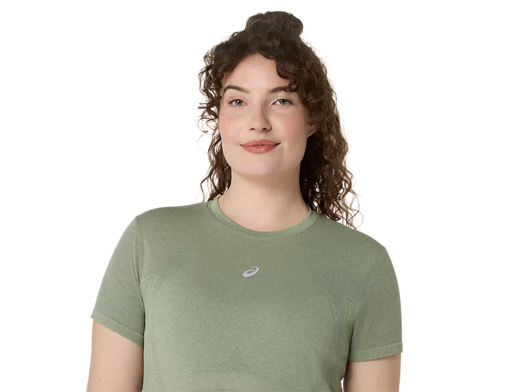 Asics Road Seamless SS Tee | Monument Blue/Whisper Green - Image 4