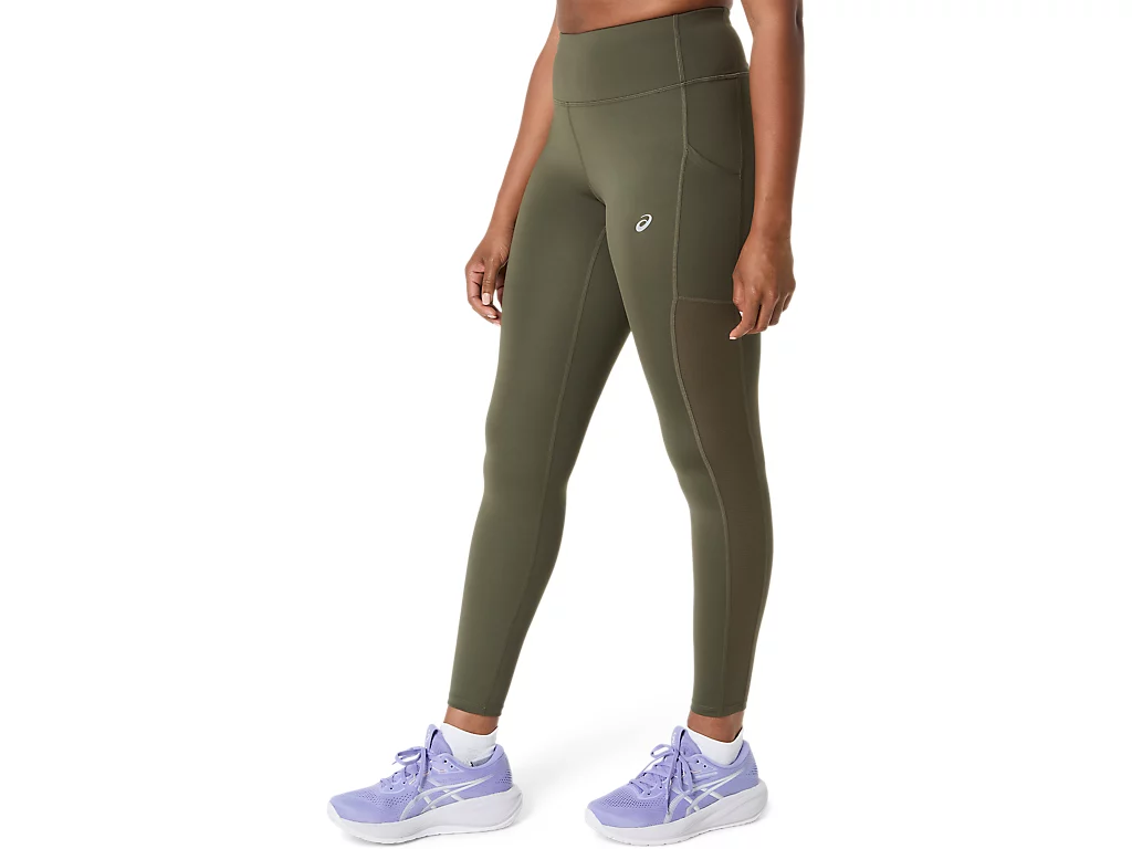 Asics Womens Core Tight | Dark Olive - Image 3
