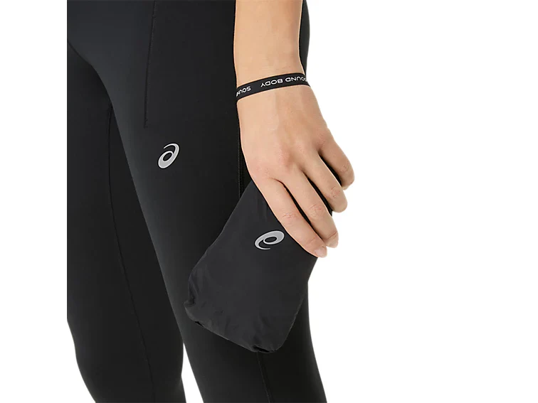 Asics Womens Road Packable Jacket | Black - Image 11