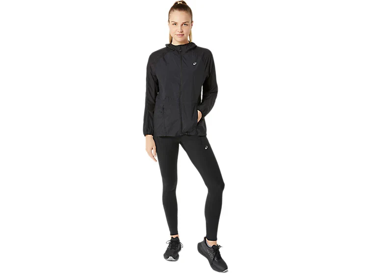 Asics Womens Road Packable Jacket | Black - Image 12