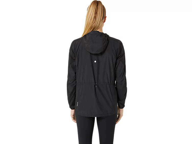 Asics Womens Road Packable Jacket | Black - Image 2