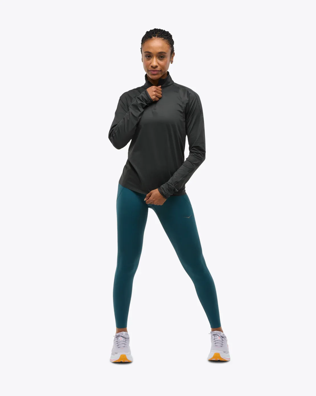 Hoka Womens Glidetech Quarter Zip | Black - Image 5