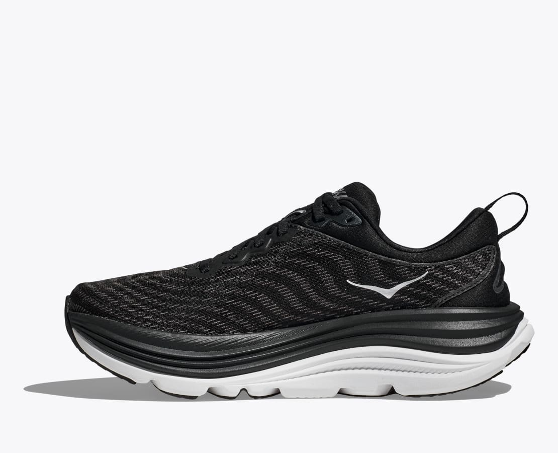 Hoka Mens Gaviota 5 | Black/White - Image 2