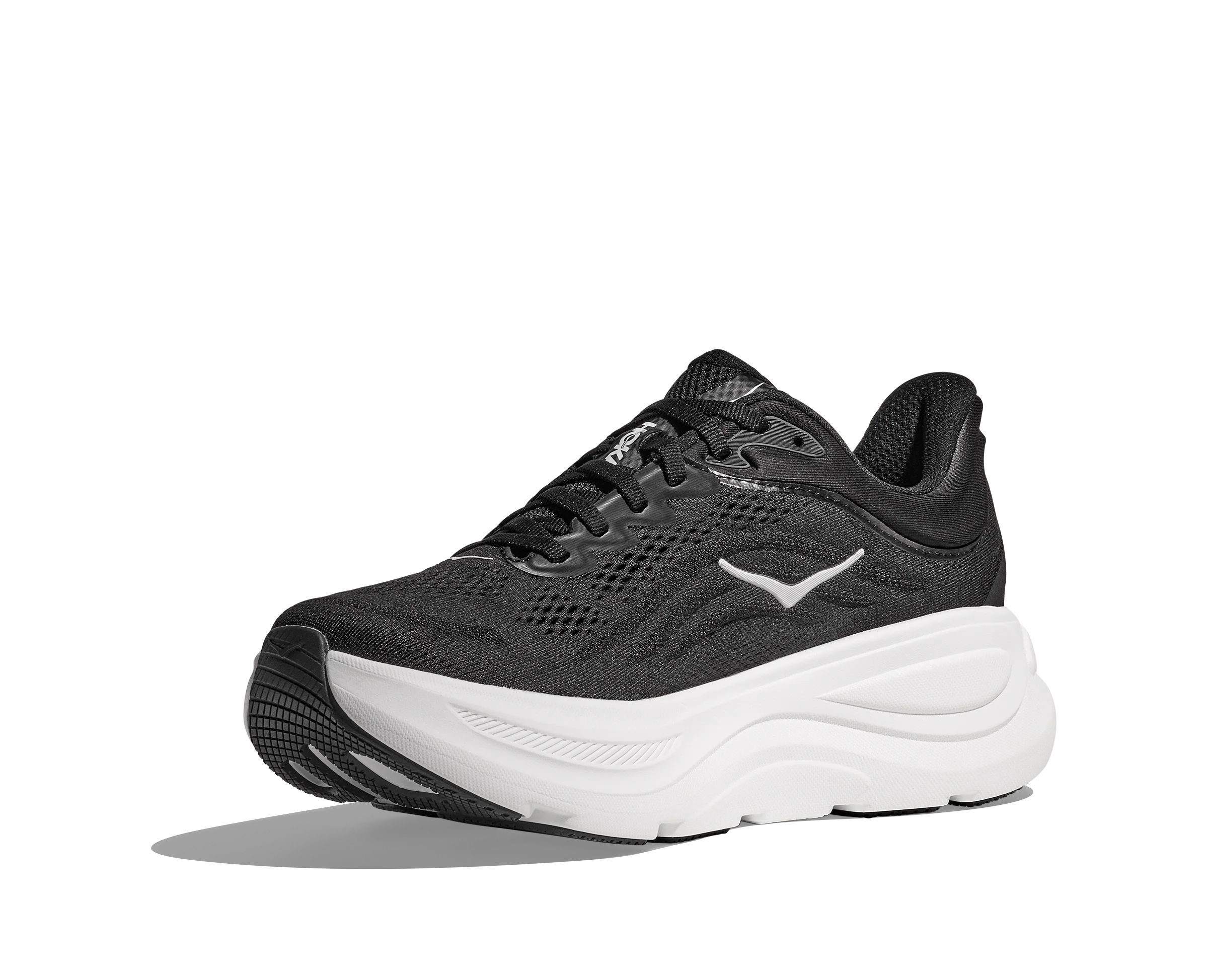 Hoka Womens Bondi 9 | Black/White - Image 3
