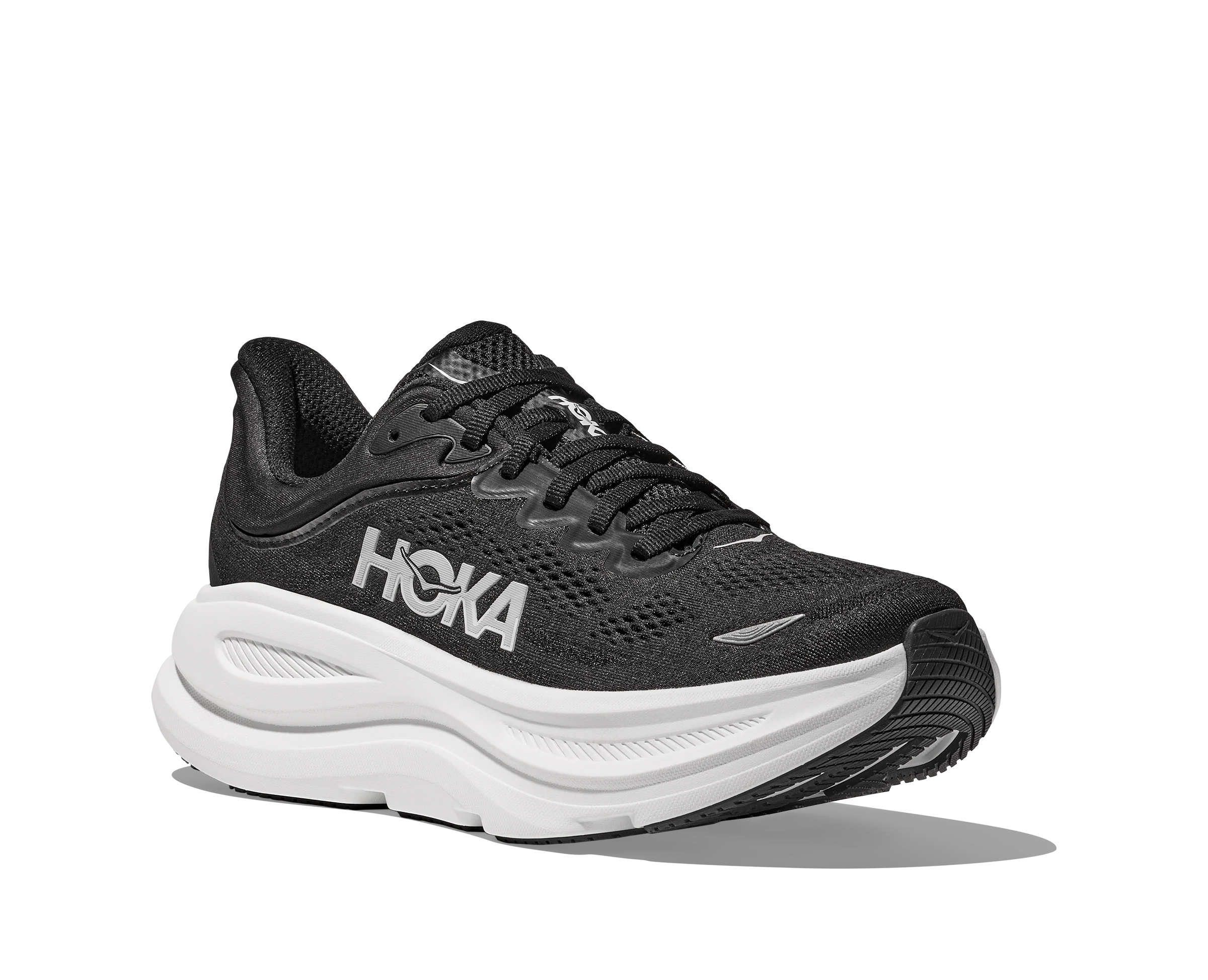 Hoka Womens Bondi 9 | Black/White - Image 4