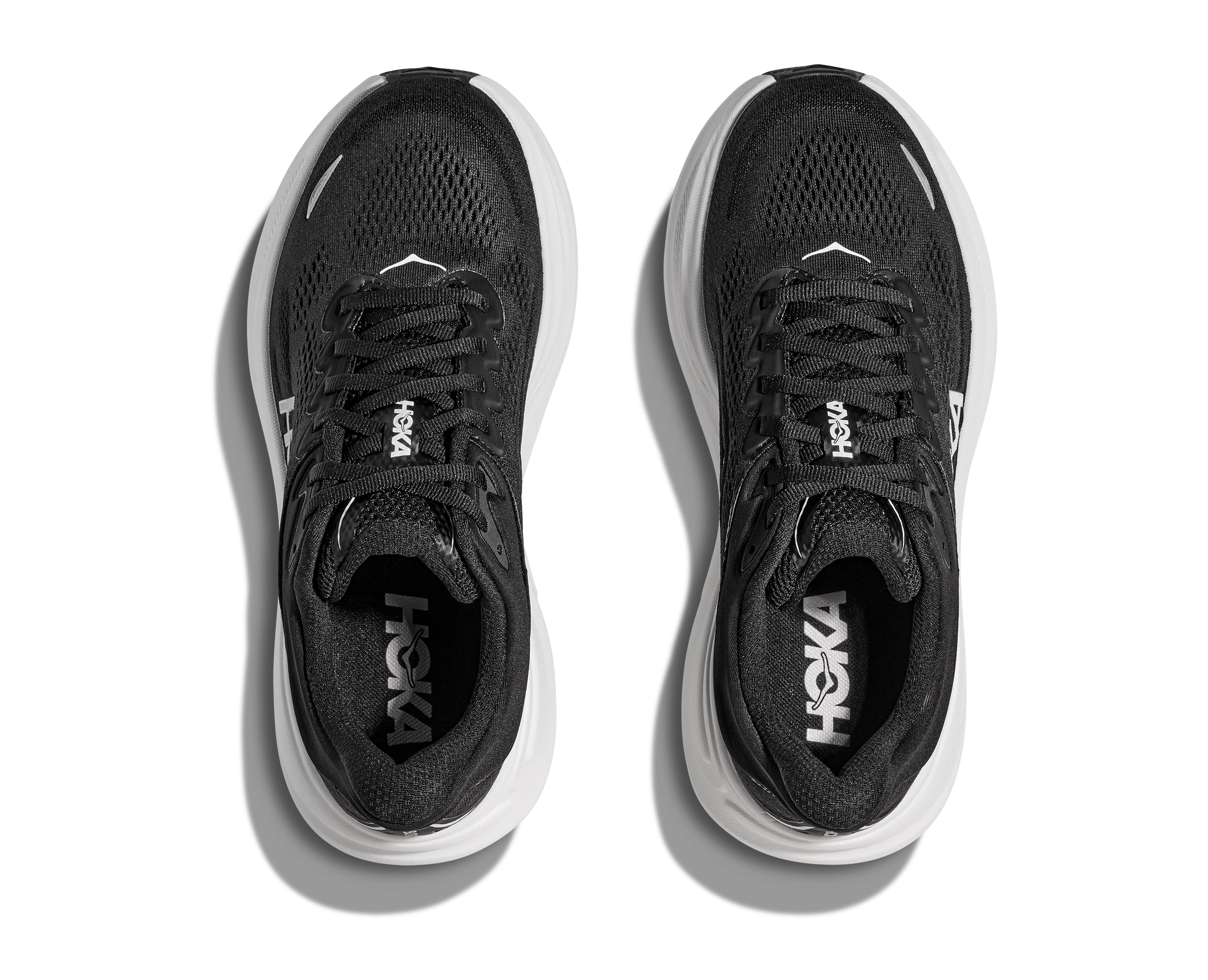 Hoka Womens Bondi 9 | Black/White - Image 6