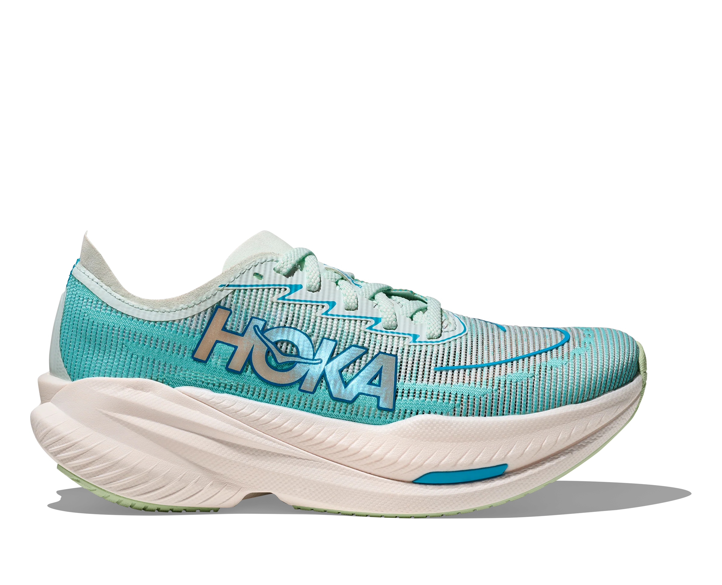 Hoka Womens Mach X 2 | Snow Melt / Blue Spark