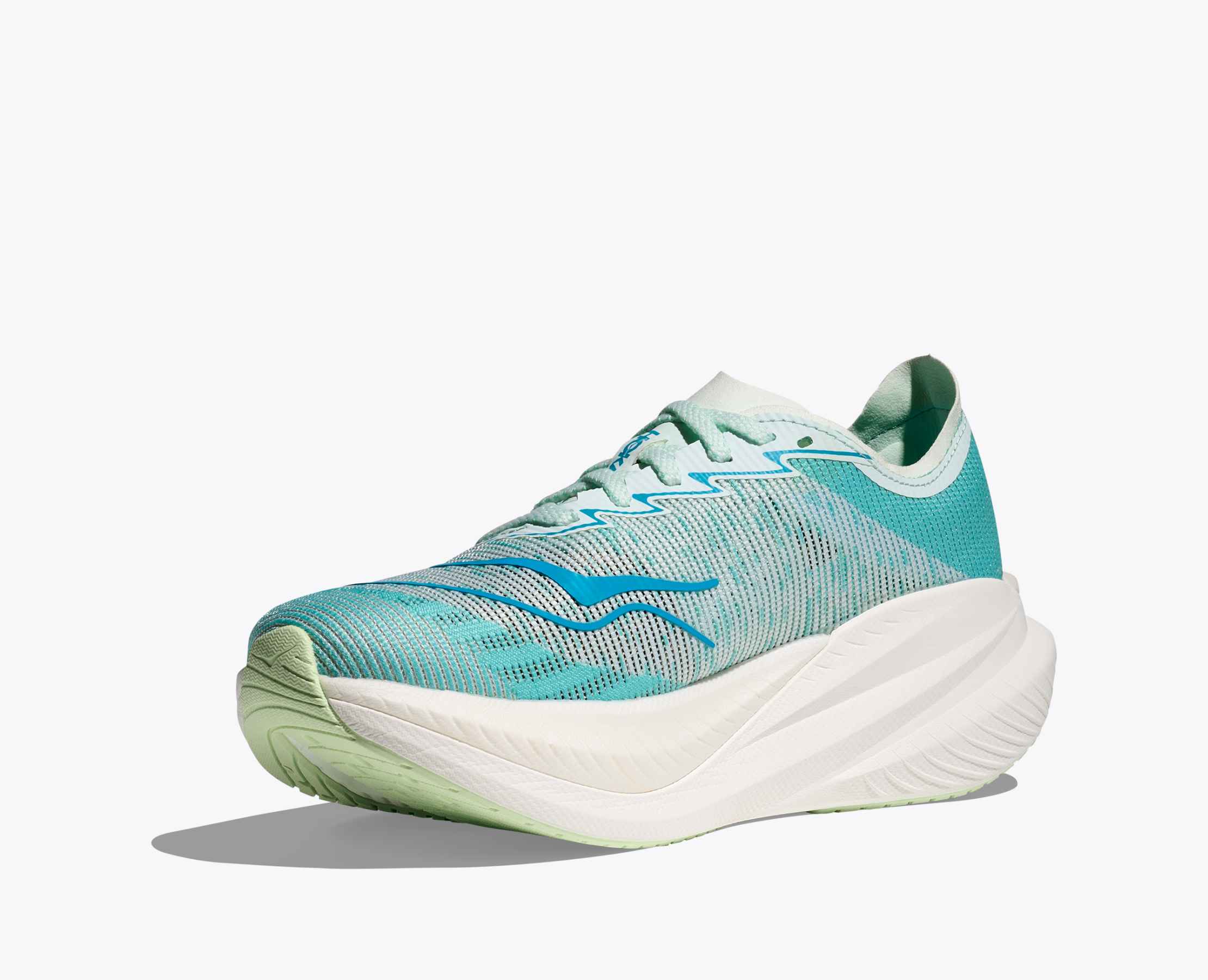 Hoka Womens Mach X 2 | Snow Melt / Blue Spark - Image 3