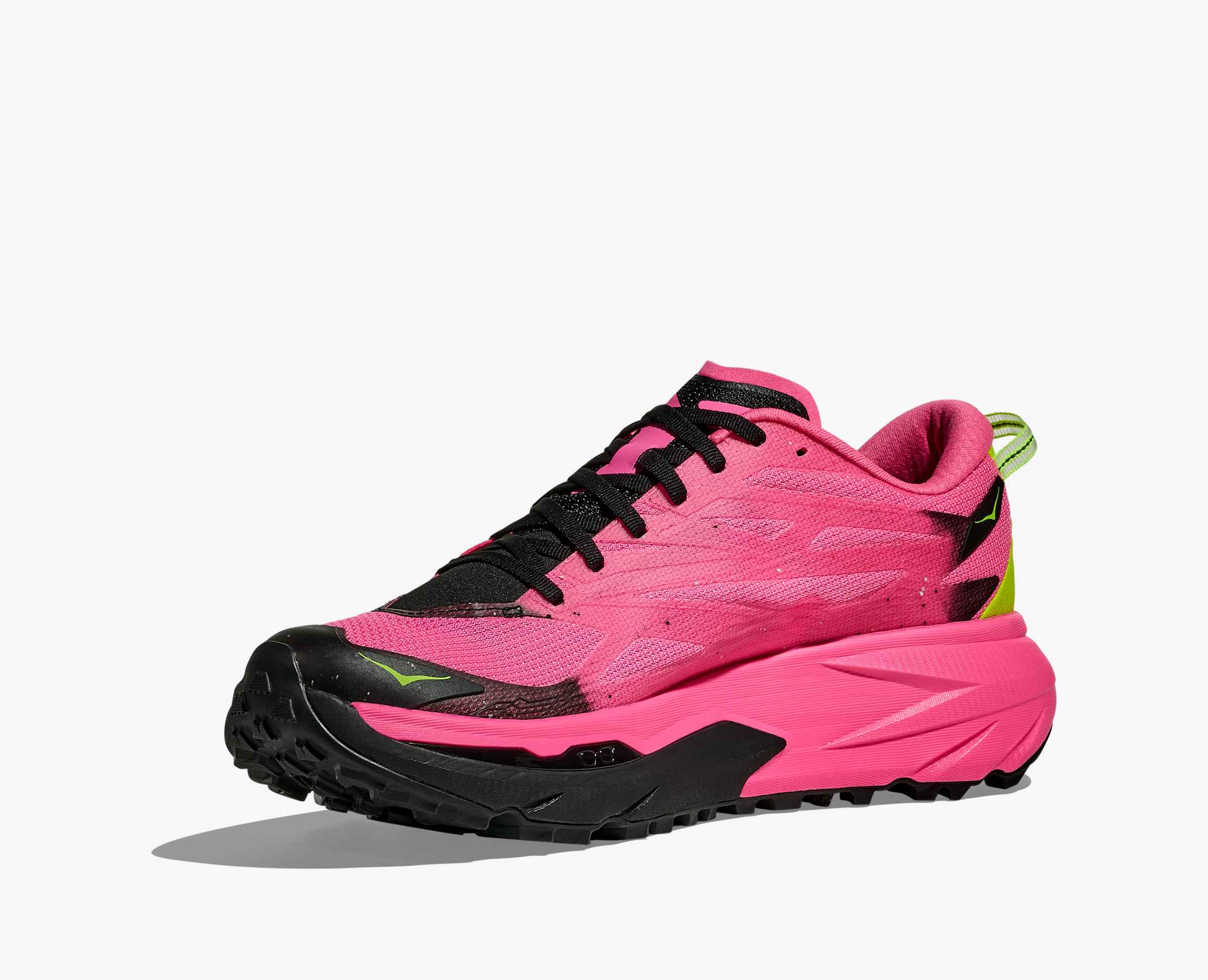 Hoka Womens Mafate 5 | Neon Rose / Black - Image 3