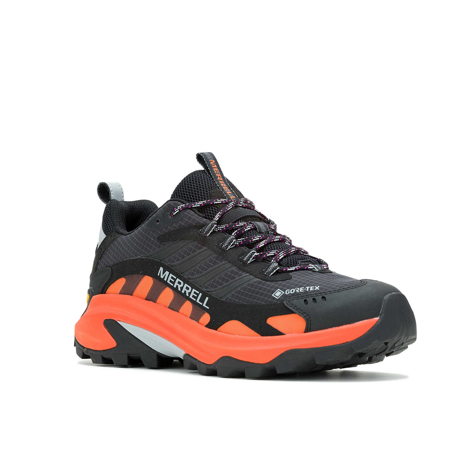 Merrell Mens Moab Speed 2 Goretex | Black/Orange - Image 3