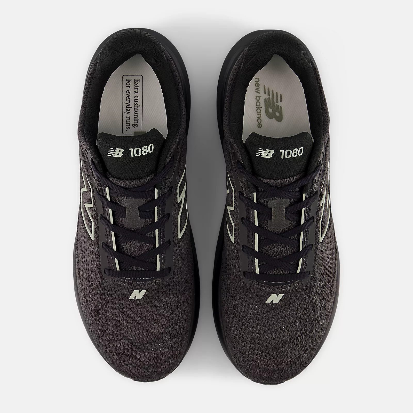New Balance Mens 1080v15 | Faded Black/Olivine - Image 4
