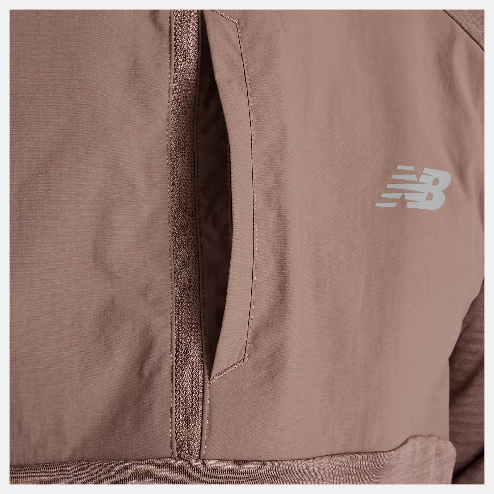 New Balance Mens Athletics Heat Grid 1/2 Zip | Earth Shadow - Image 6