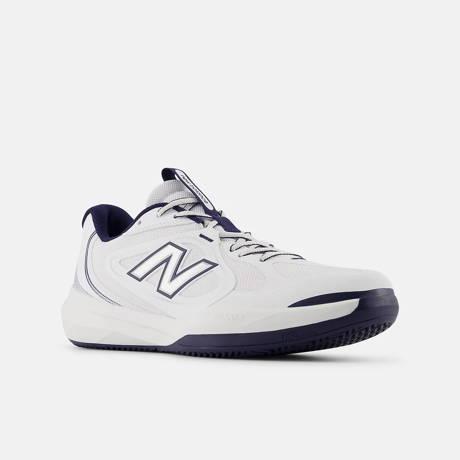 New Balance Mens Fuelcell 796v5 Padel Shoes | White/Navy - Image 4