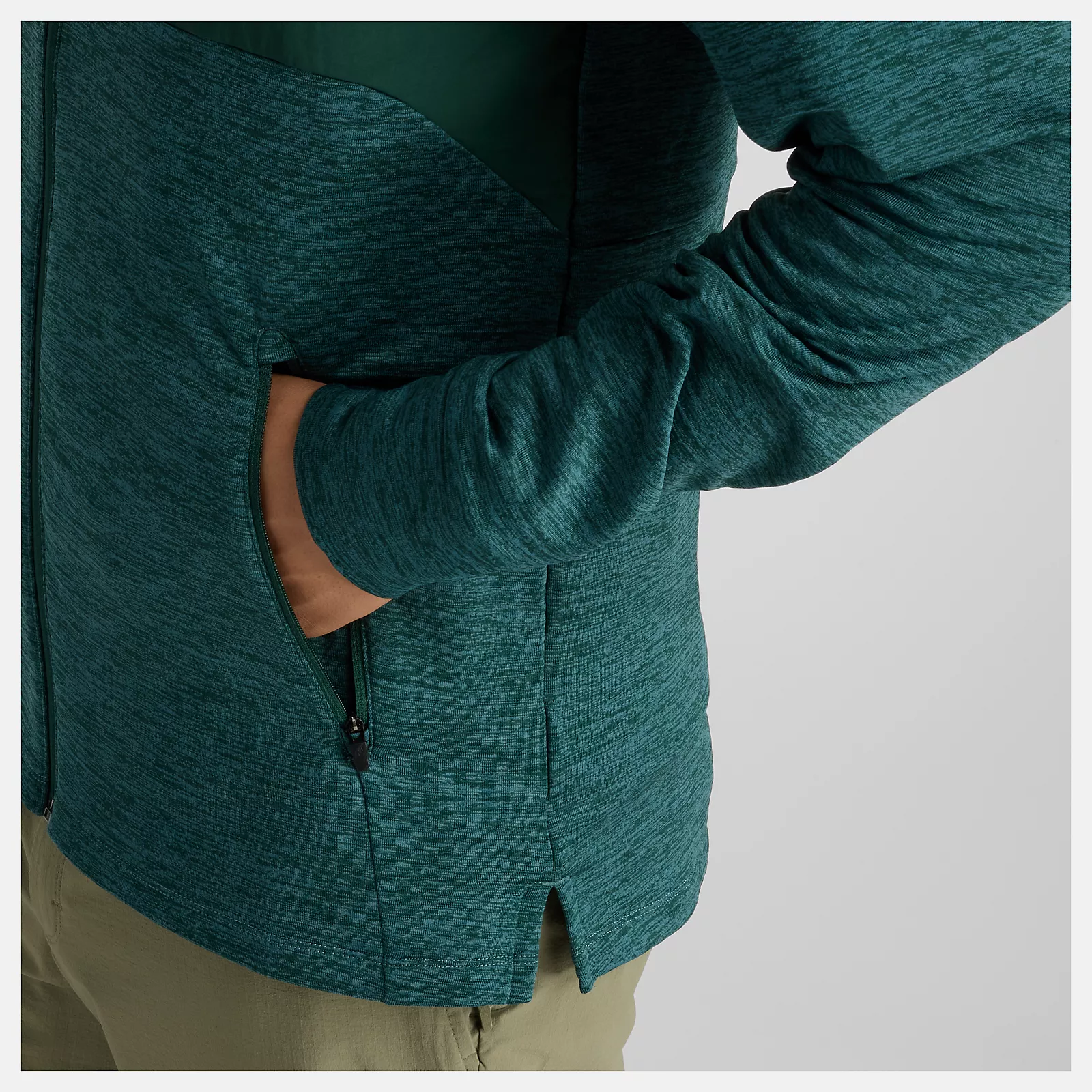 New Balance Mens Heat Grid Hooded Full Zip | New Spruce - Image 4