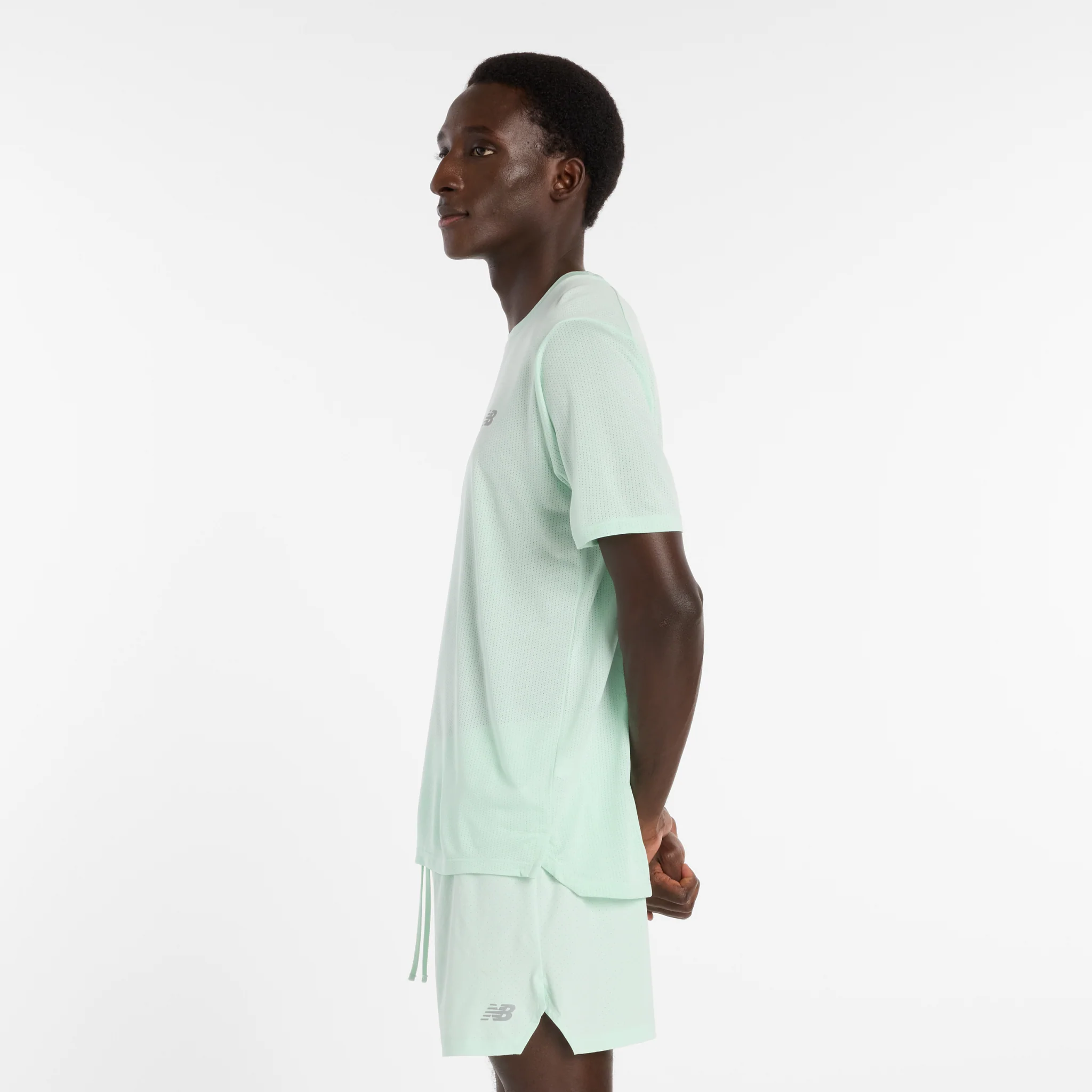 New Balance Mens RC Essential T-Shirt | Cosmic Jade - Image 2