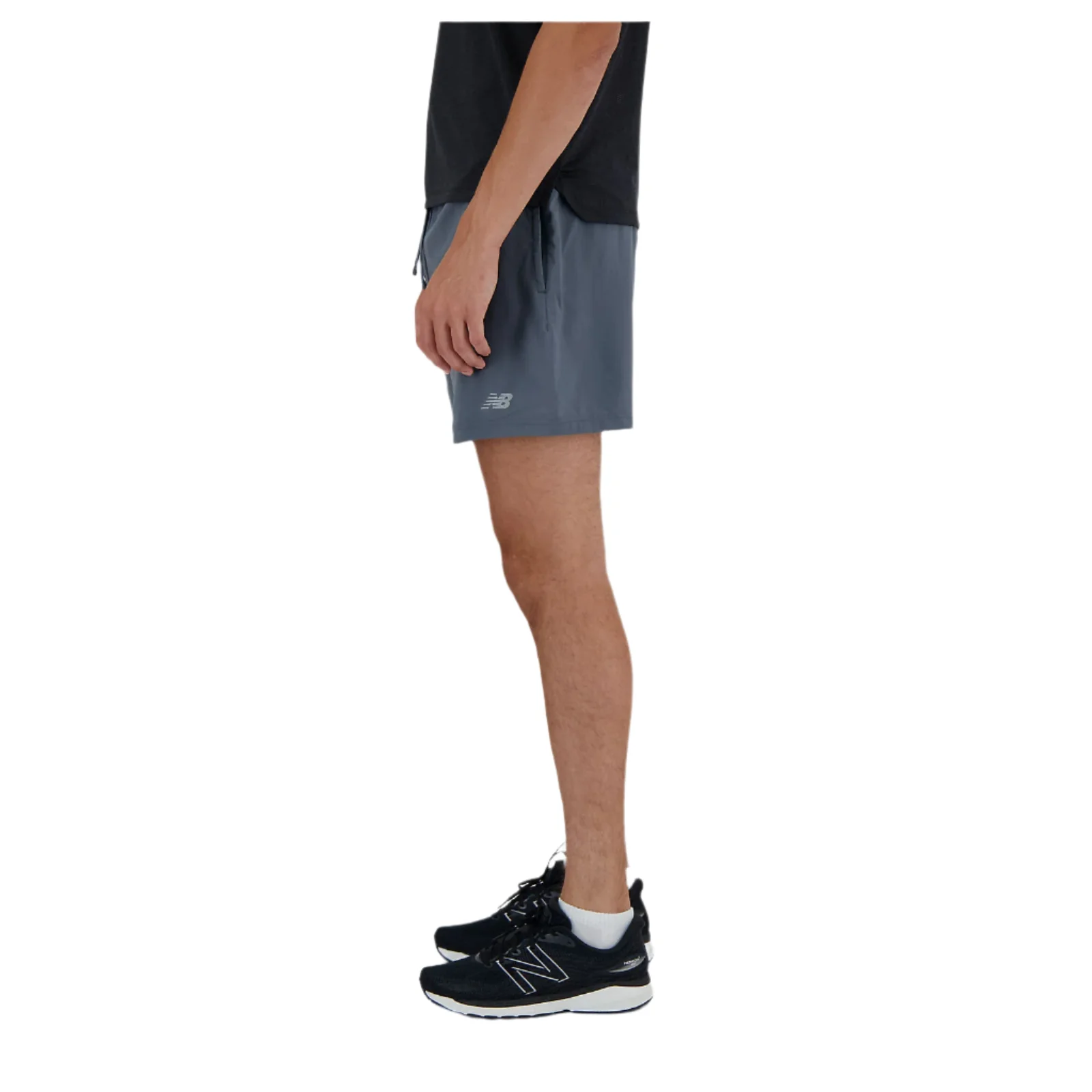 New Balance Mens Sports Essentials 5" Short | Graphite Grey - Image 3