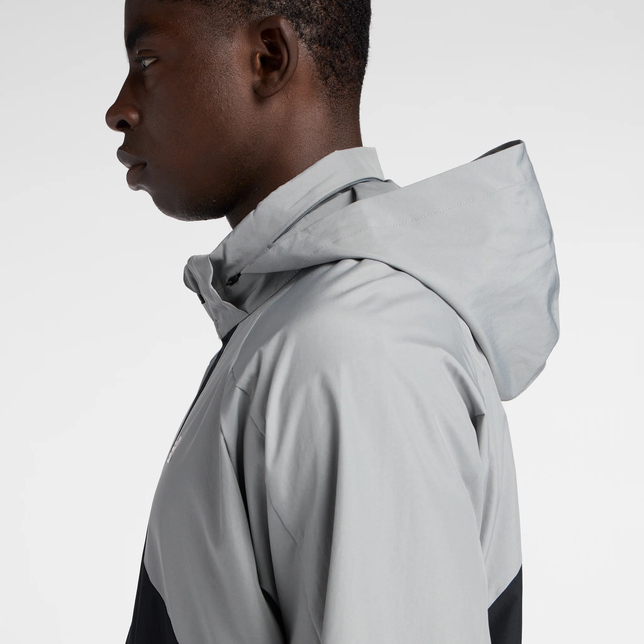 New Balance Mens Utility Woven Jacket | Slate Grey - Image 4