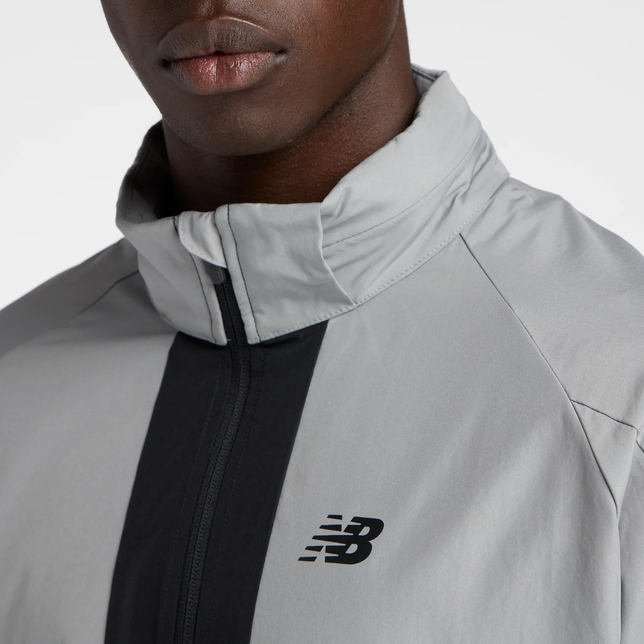 New Balance Mens Utility Woven Jacket | Slate Grey - Image 8