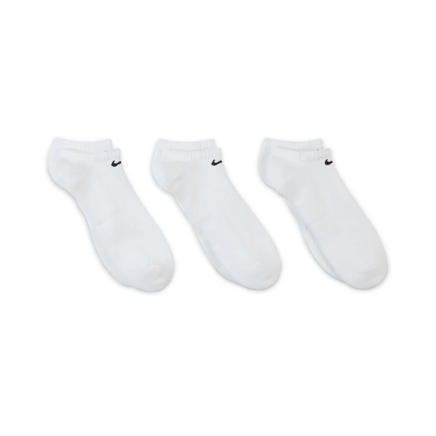 NIKE EVERYDAY CUSHION NO SHOW SOCKS 3 PACK | WHITE/BLACK - Image 3