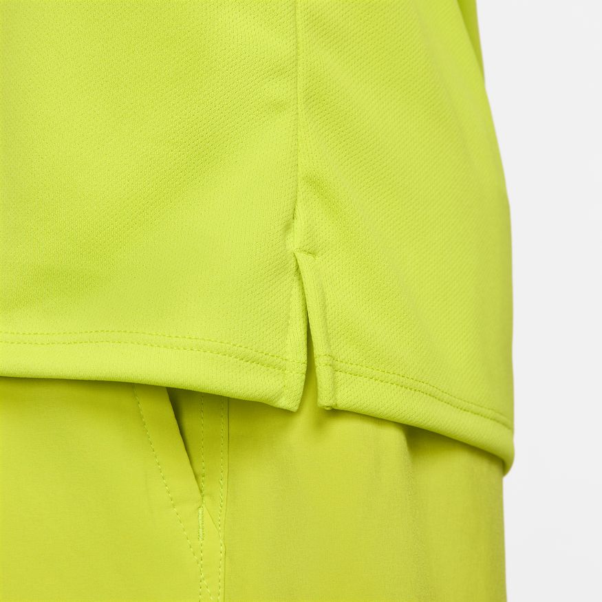 Nike Mens Dri-FIT UV Miler Short Sleeved Top | Bright Cactus/Reflective Silver - Image 4