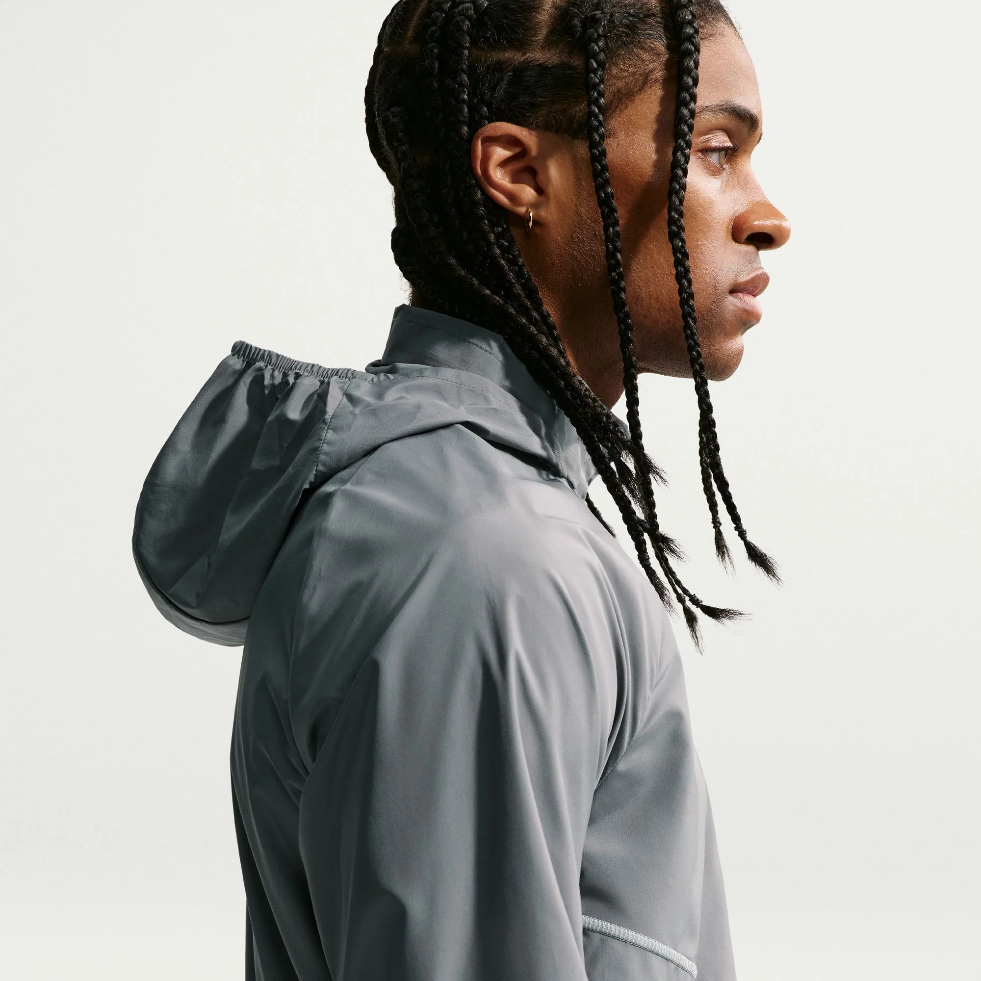 Nike Mens Miler Repel UV Jacket | Smoke Grey - Image 4