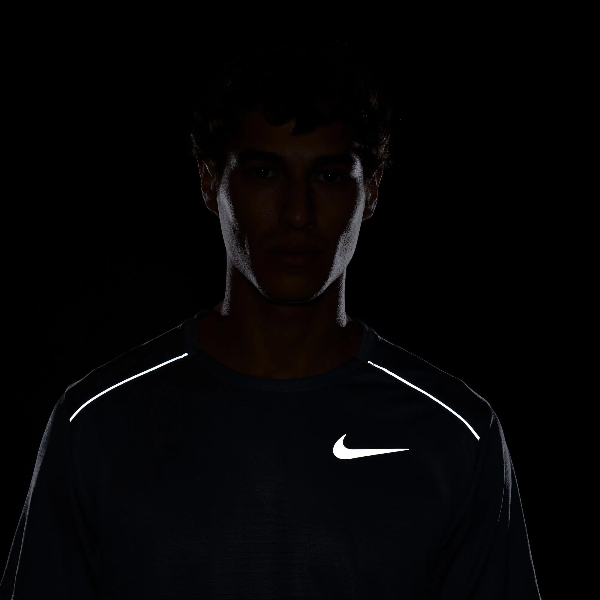 Nike Miler Short Sleeve Running Top | Cool Grey - Image 4