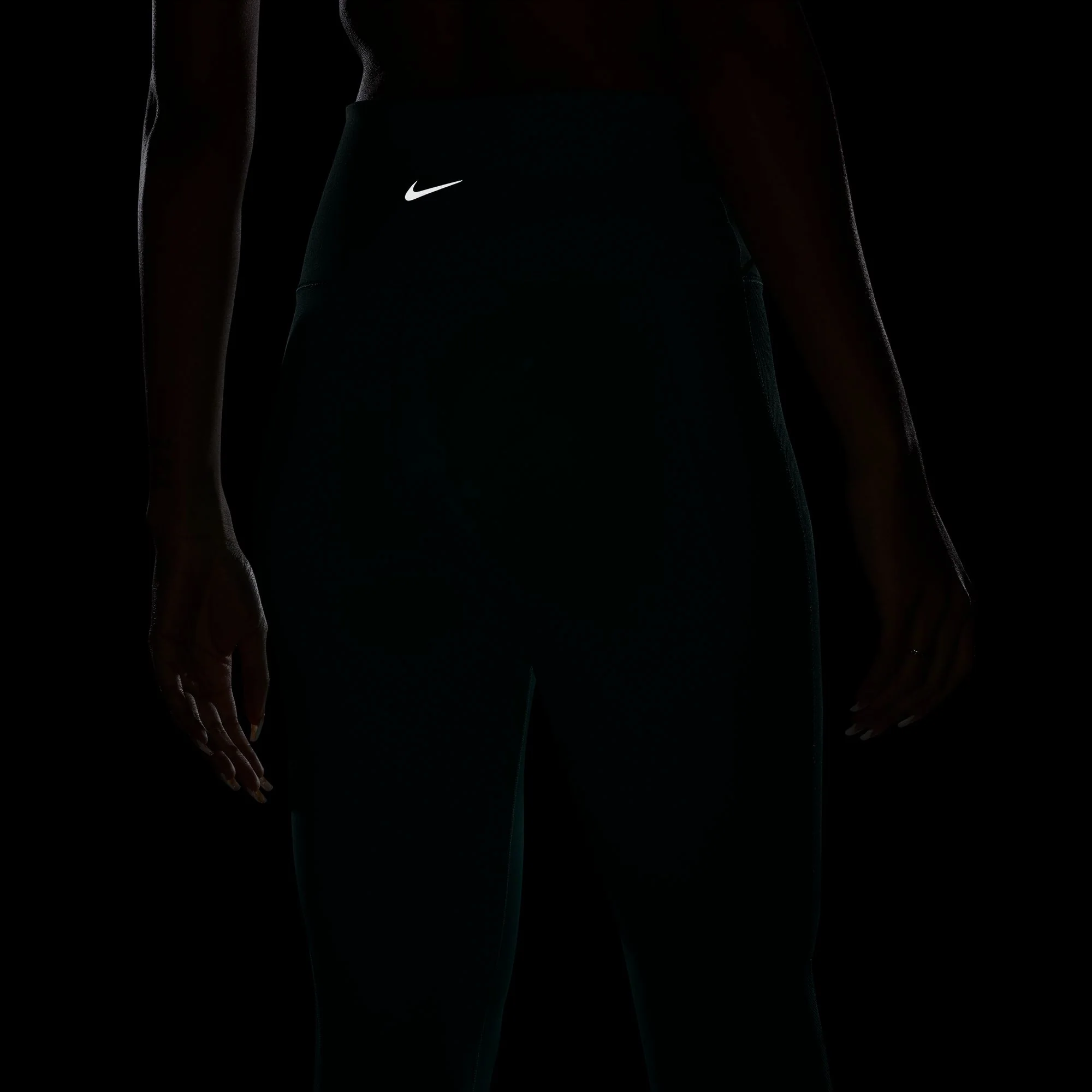 Nike Womens Dri-FIT One High-Waisted 7/8 Leggings | Canyon Pink/White - Image 8