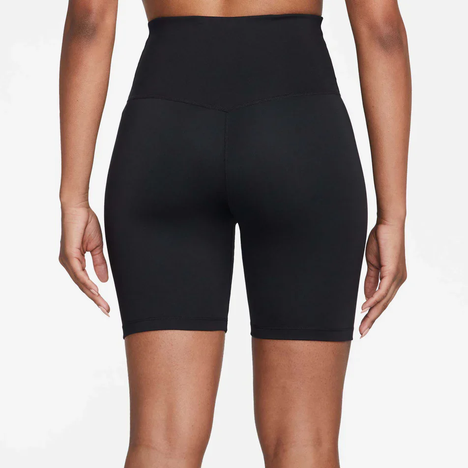 Nike Womens Dri-Fit One Women's High Waisted 7"Shorts | Black/White - Image 2