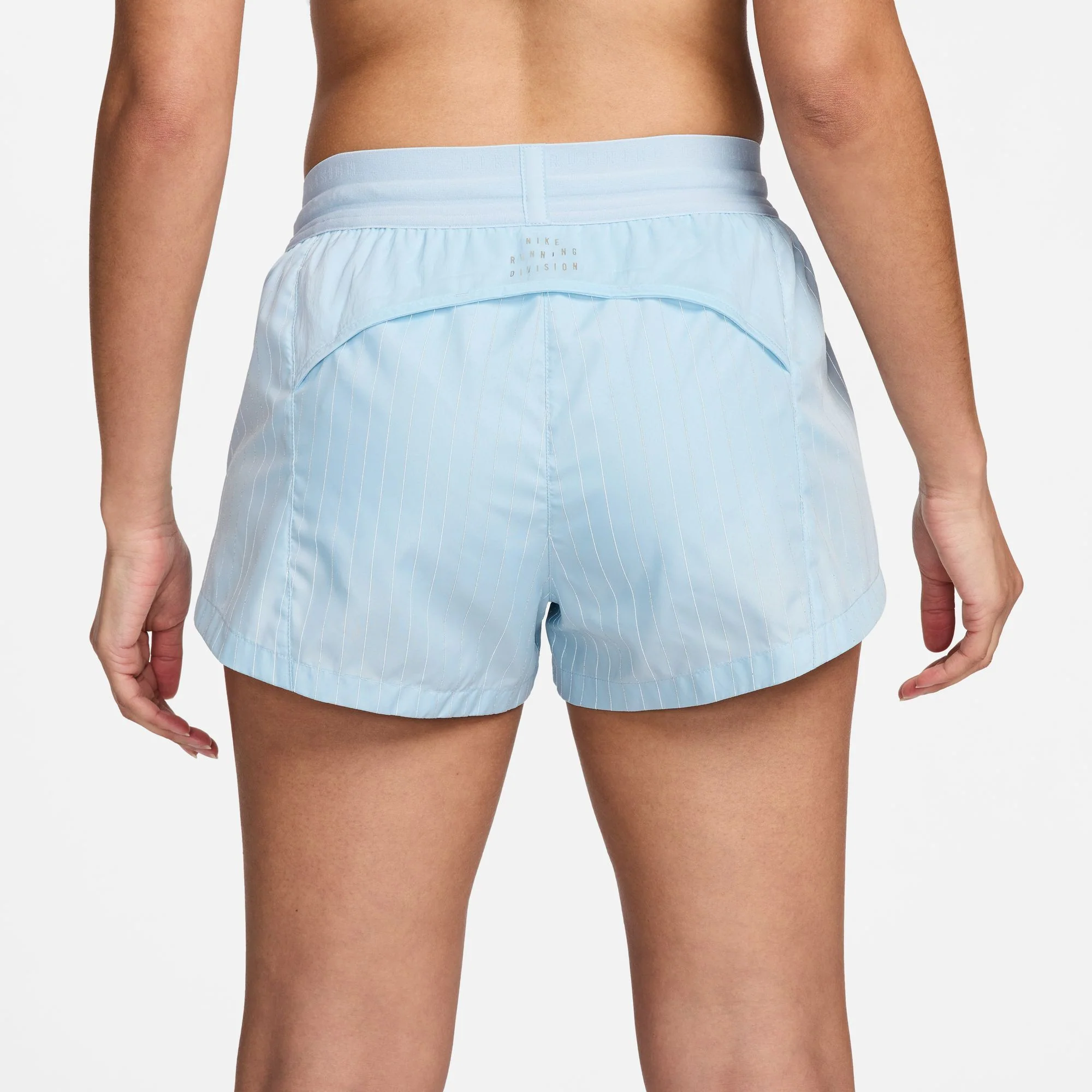 Nike Womens Mid-Rise 3" Brief Lined Shorts | Light Armoury Blue - Image 3