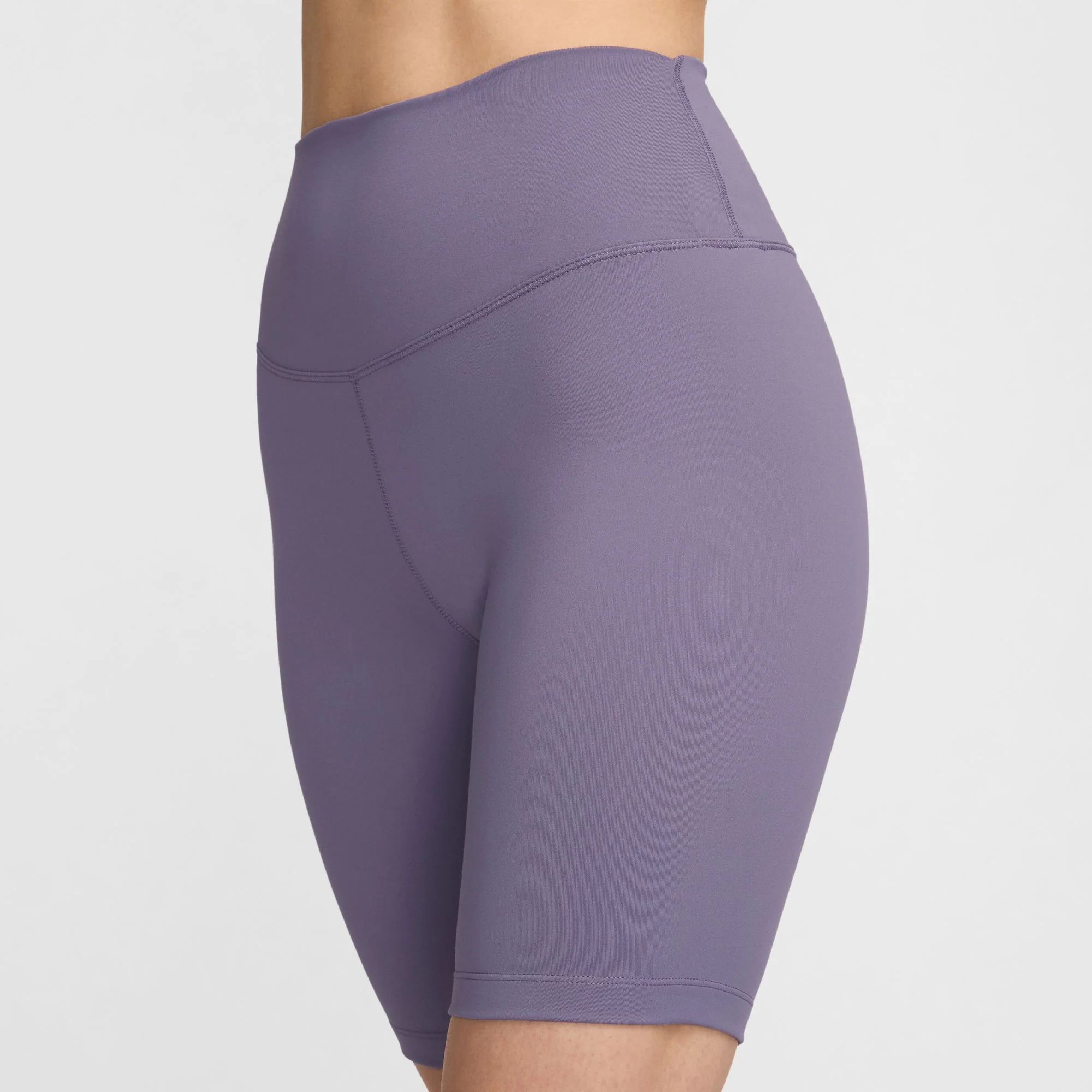 Nike Womens One High-Waisted 8" Biker Shorts | Daybreak/Black - Image 7