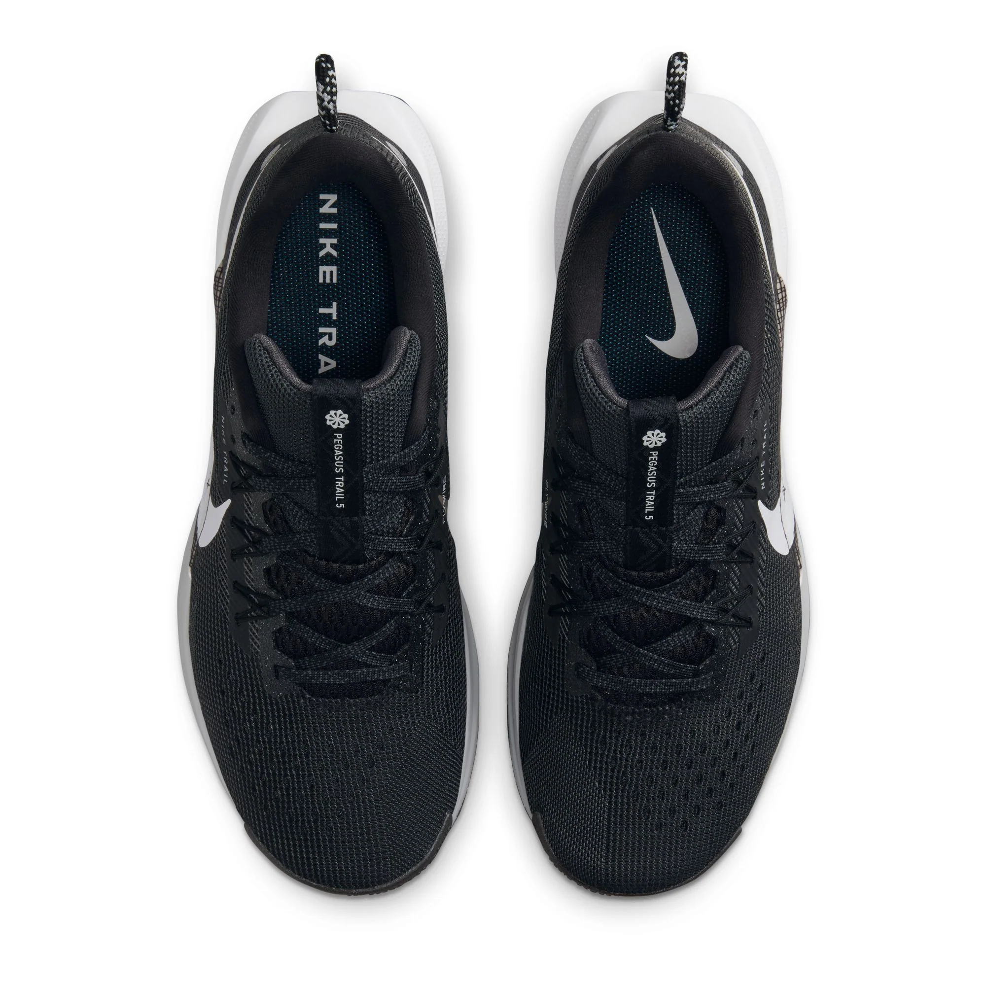 Nike Womens Reactx Pegasus Trail 5 | Black/White - Image 10
