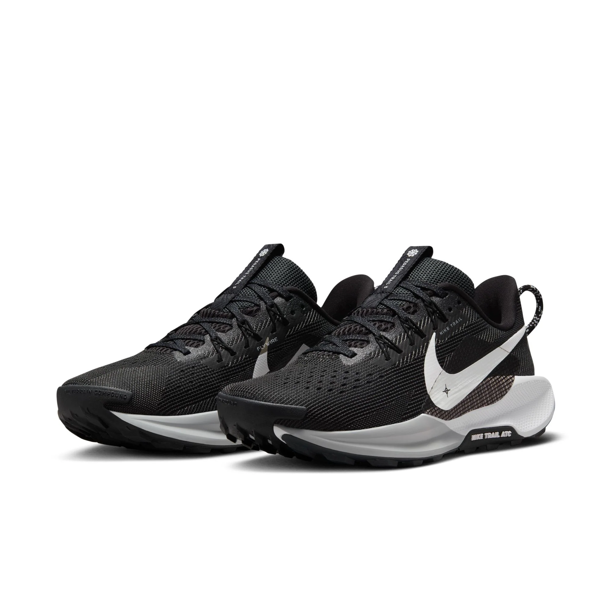 Nike Womens Reactx Pegasus Trail 5 | Black/White - Image 6