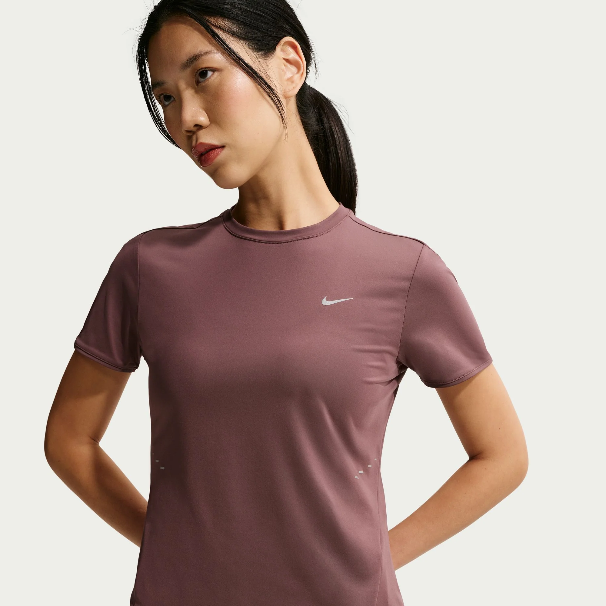 Nike Womens Swift Dri-FIT Running Top | Tattoo - Image 3