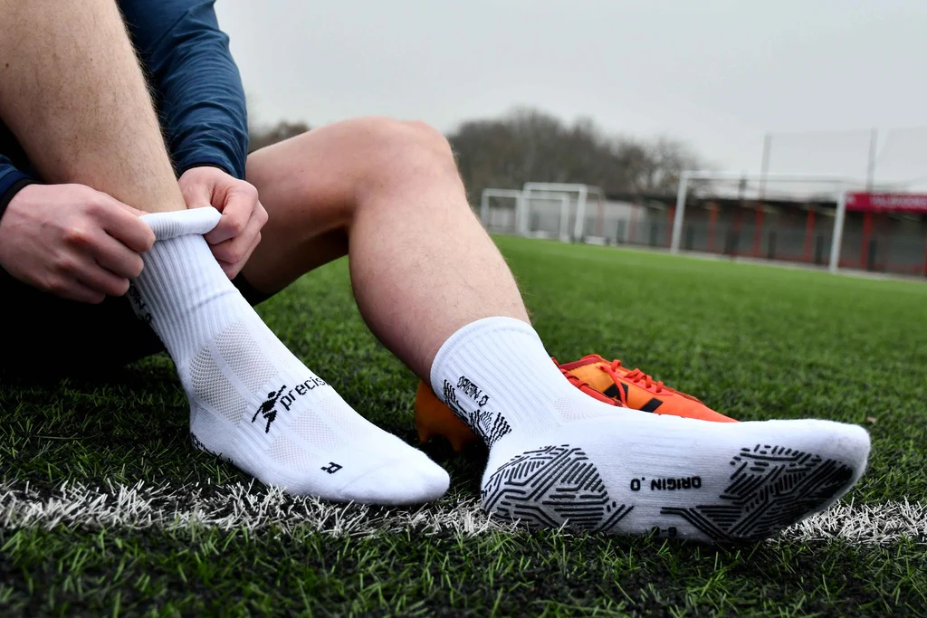 Precision Origin.0 Grip Socks | White/Black - Image 4