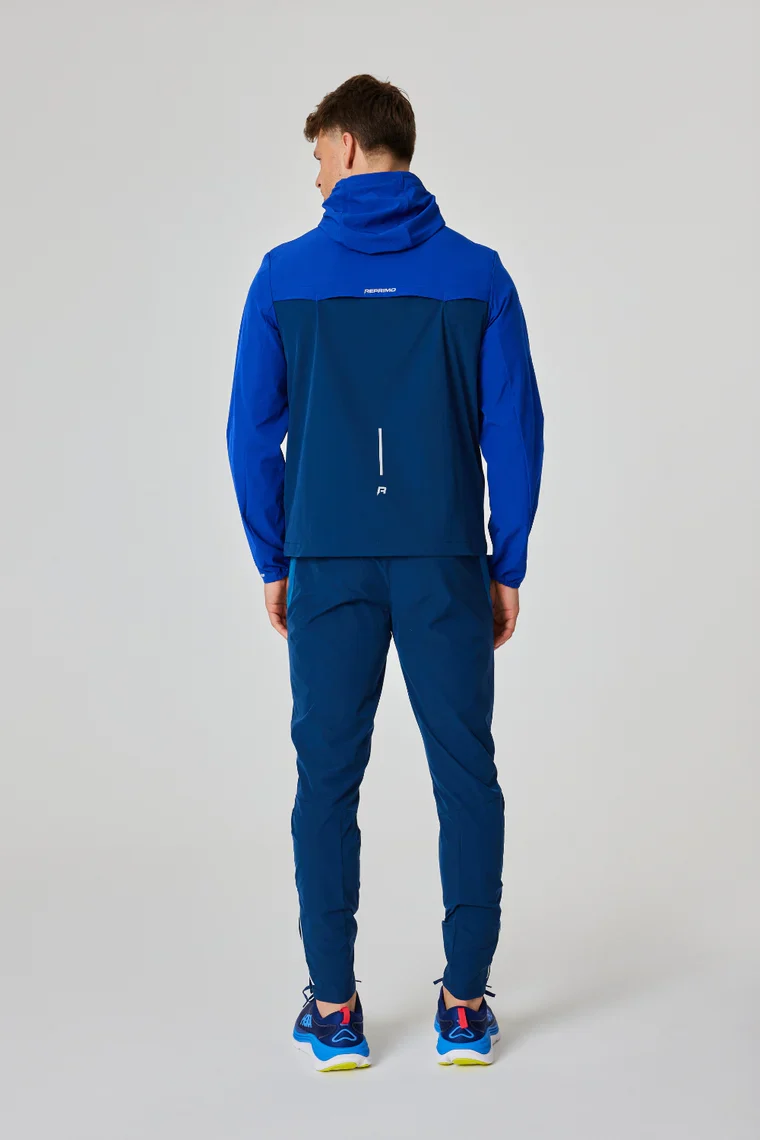 Reprimo Mens Flight Windbreaker Jacket | Blue/Navy - Image 8