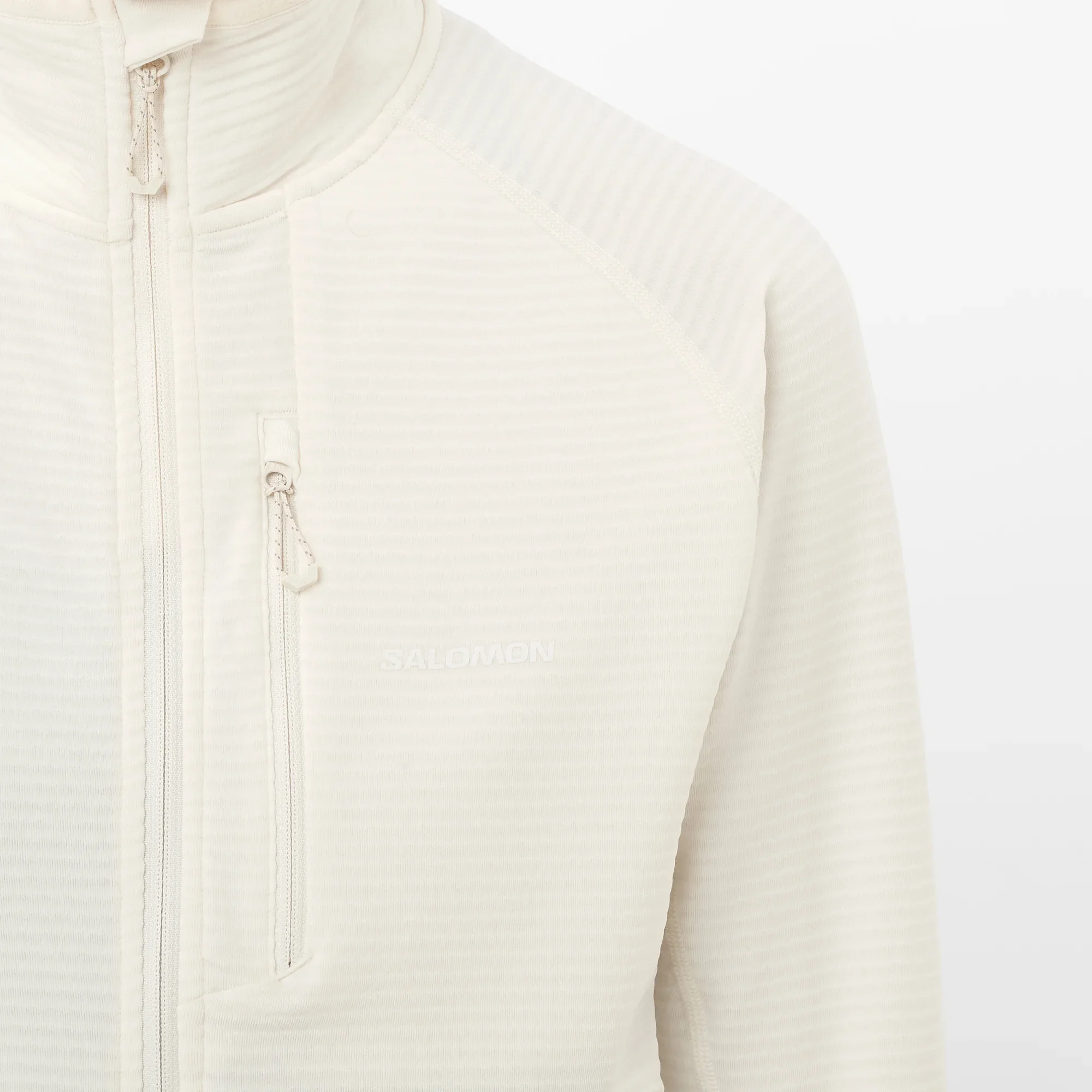 Salomon Essential LightWarm Full Zip | Whisper White - Image 4
