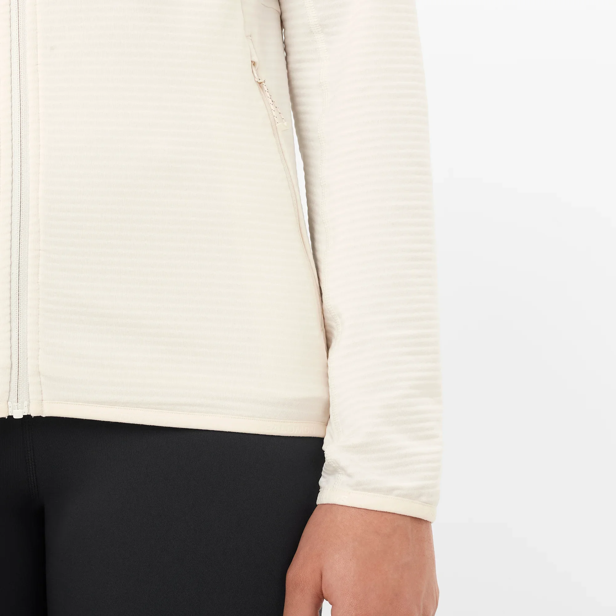 Salomon Essential LightWarm Full Zip | Whisper White - Image 5