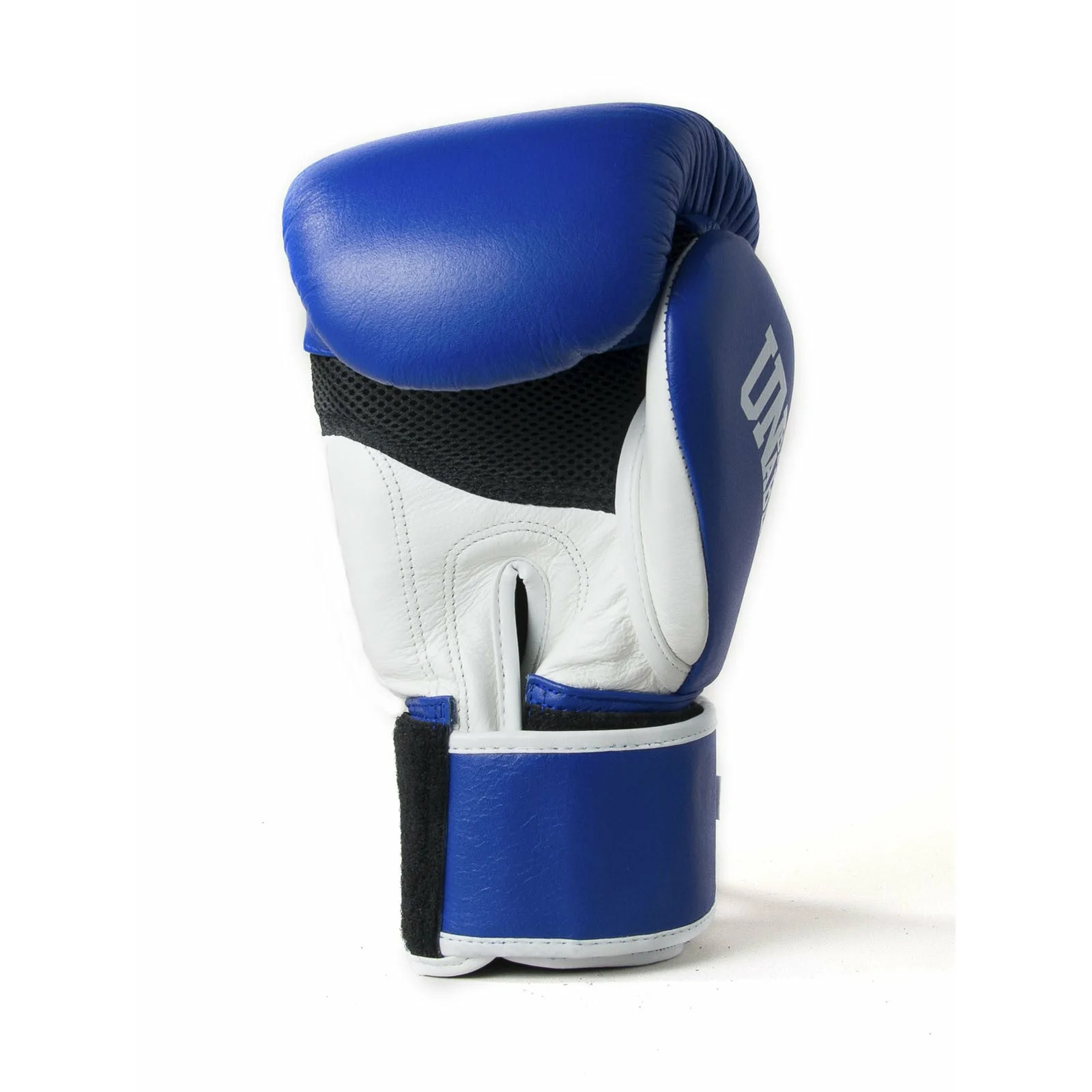 SANDEE COOL-TEC VELCRO 3 TONE LEATHER BOXING GLOVE | BLUE/YELLOW/WHITE - Image 4