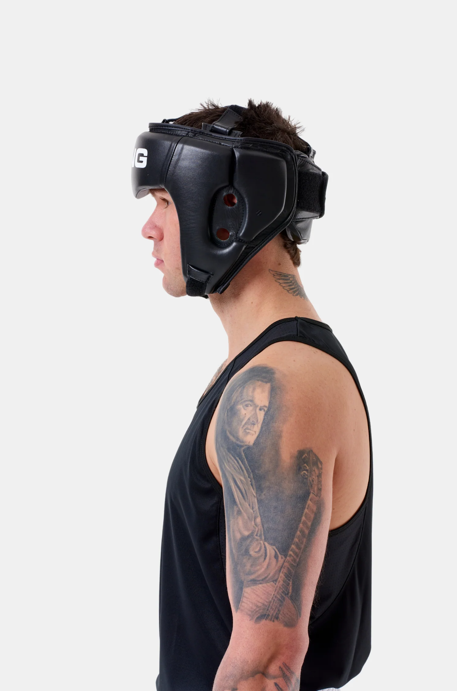 Sting Orion Gel Open Face Head Guard | Black - Image 3