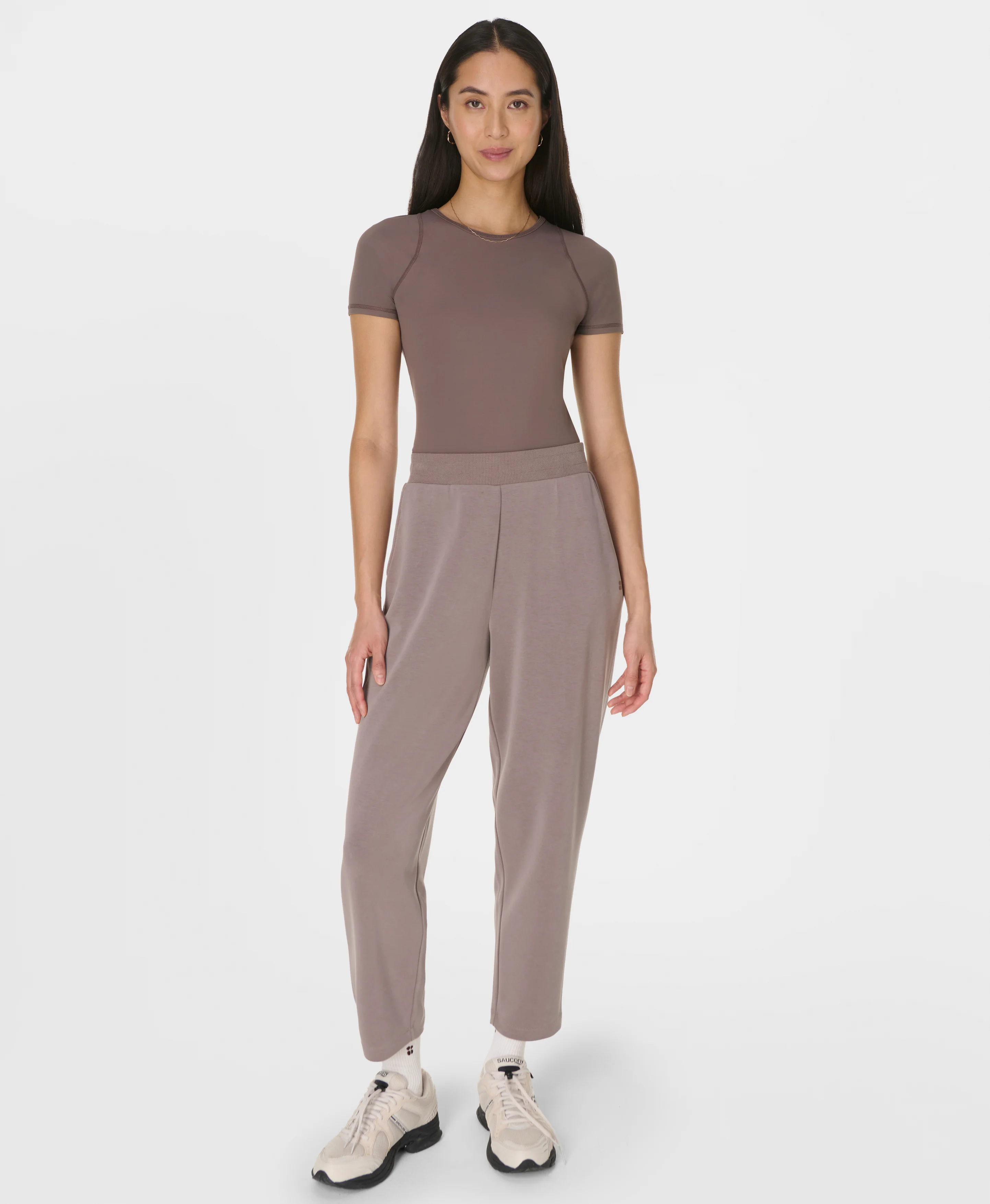 Sweaty Betty All Day T-shirt | Taupe Brown - Image 3