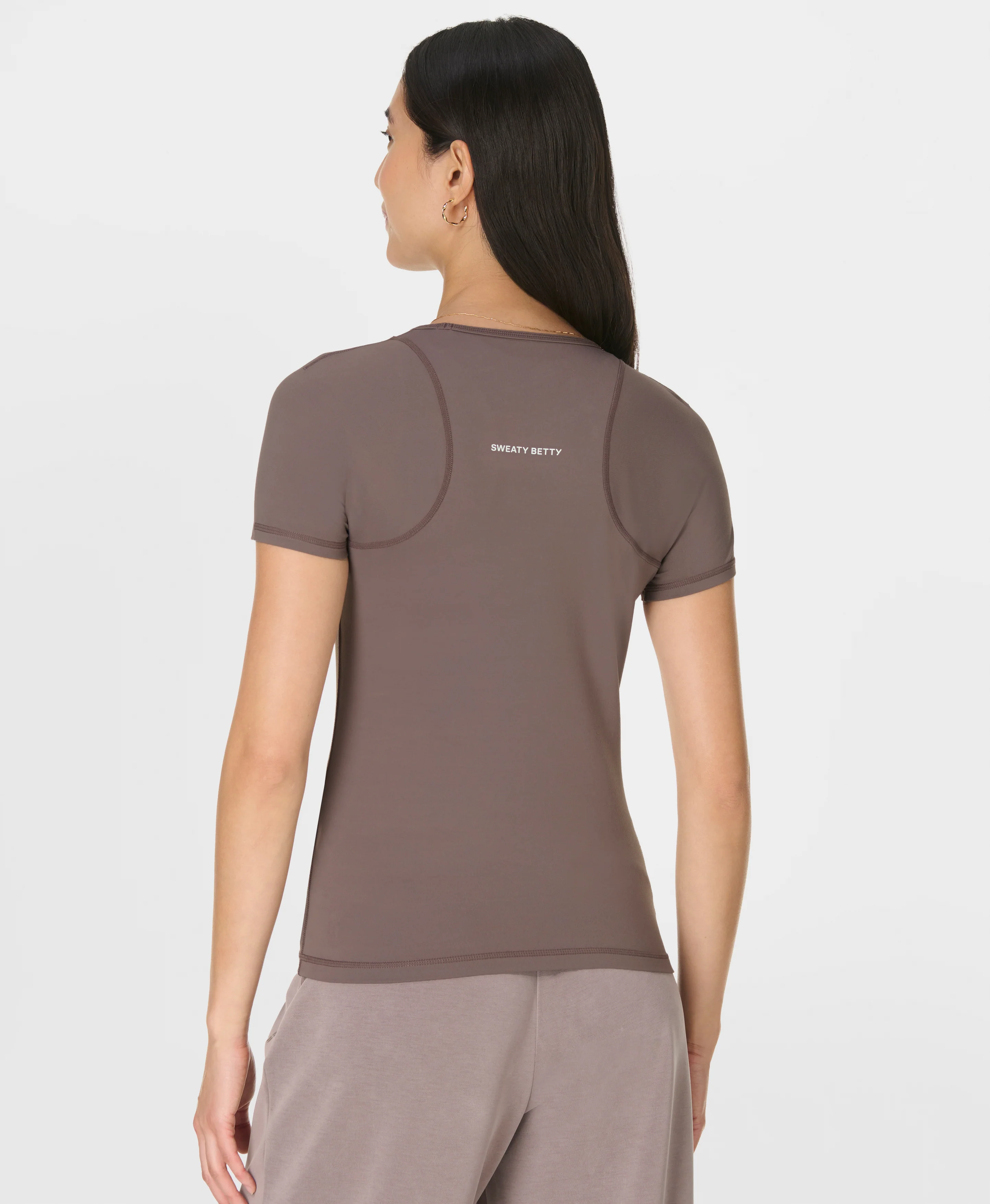 Sweaty Betty All Day T-shirt | Taupe Brown - Image 4