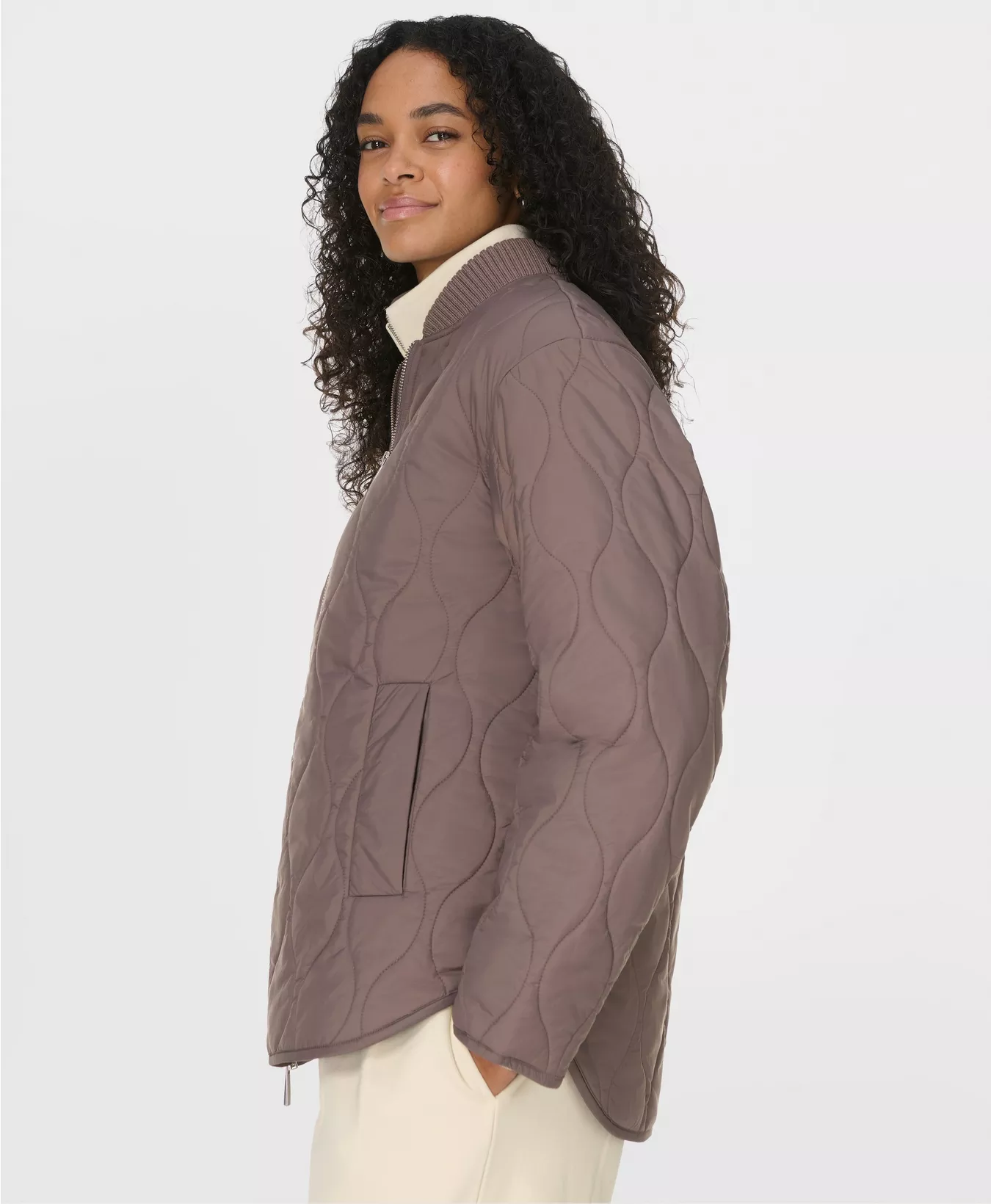 Sweaty Betty On The Move Jacket | Taupe Brown - Image 3