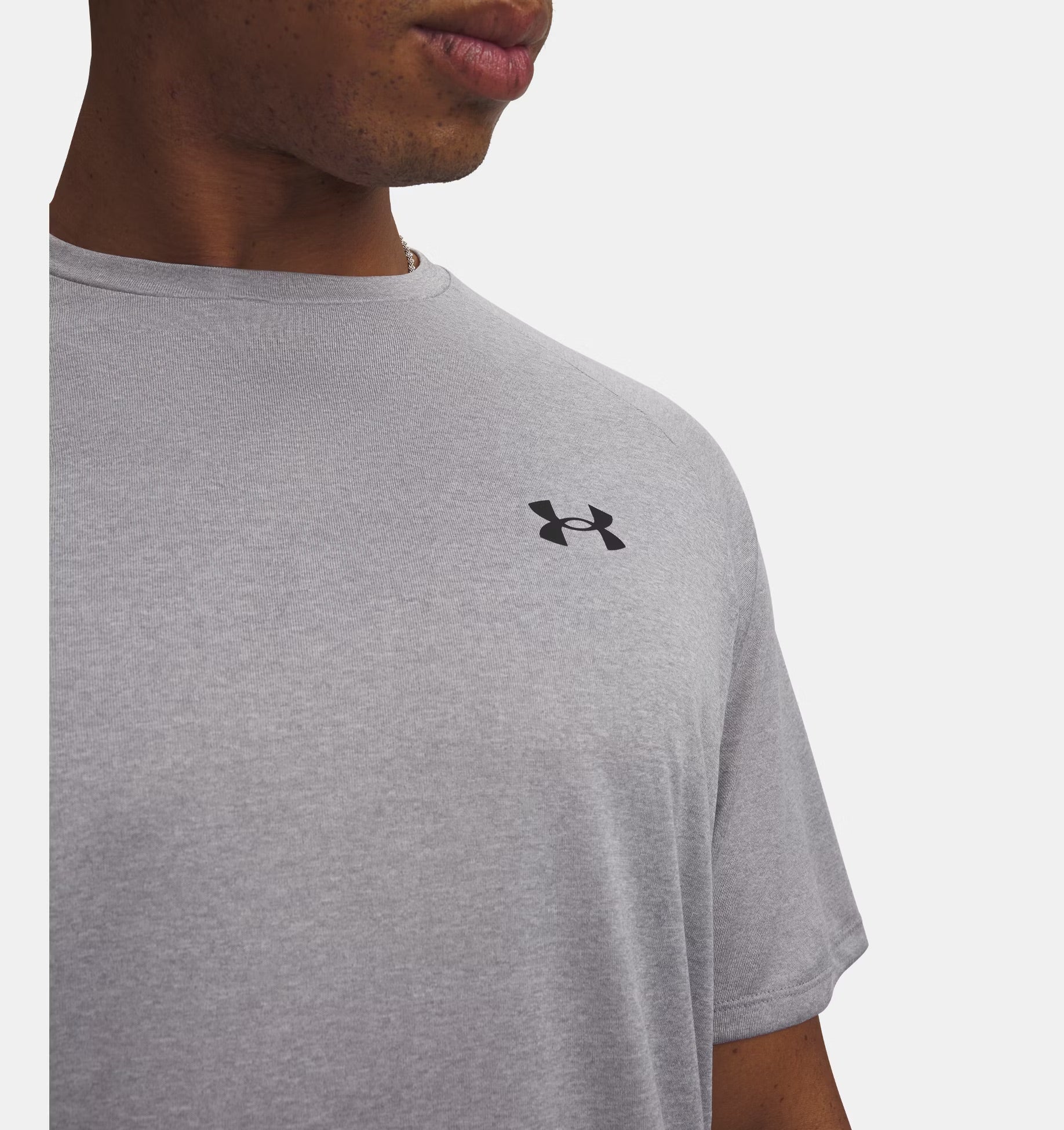 Under Armour Mens Tech 2.0 T-Shirt | Steel/Light Heather - Image 3