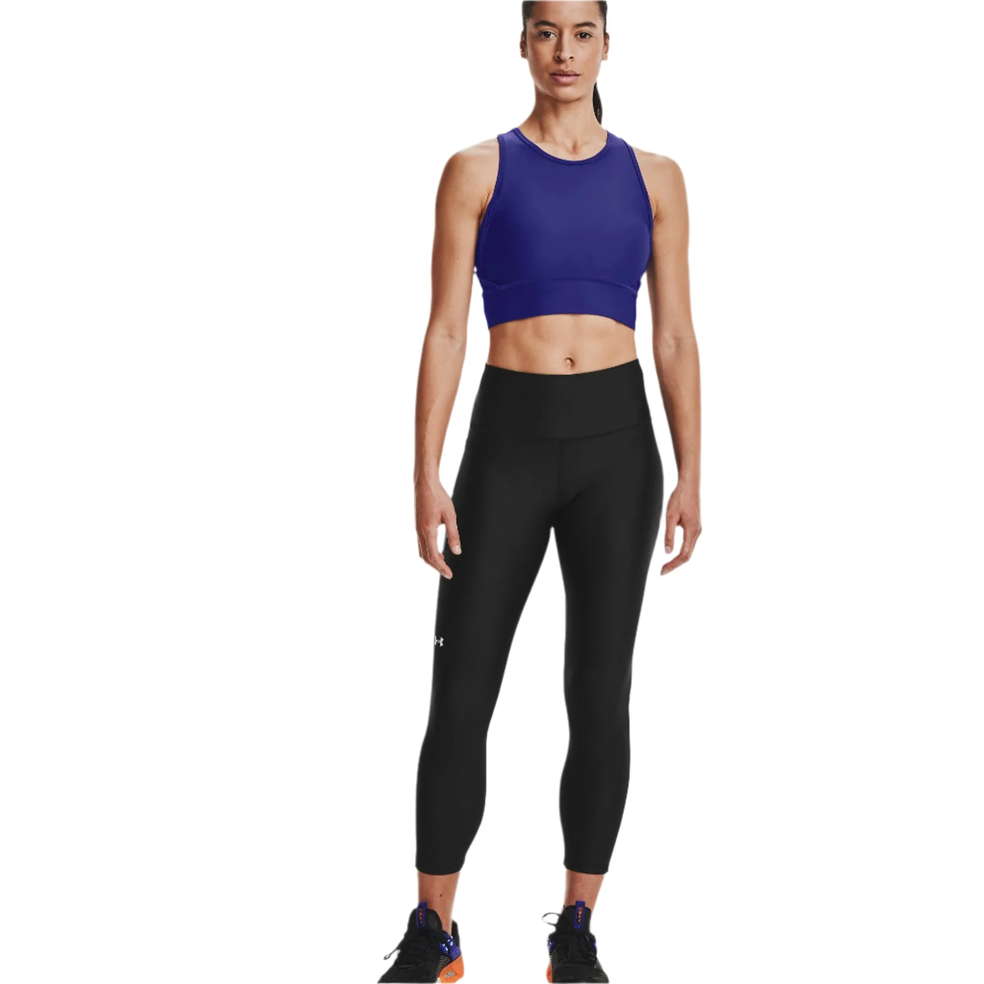 UNDER ARMOUR WOMENS HEATGEAR® ARMOUR HI-RISE ANKLE LEGGINGS | BLACK - Image 3